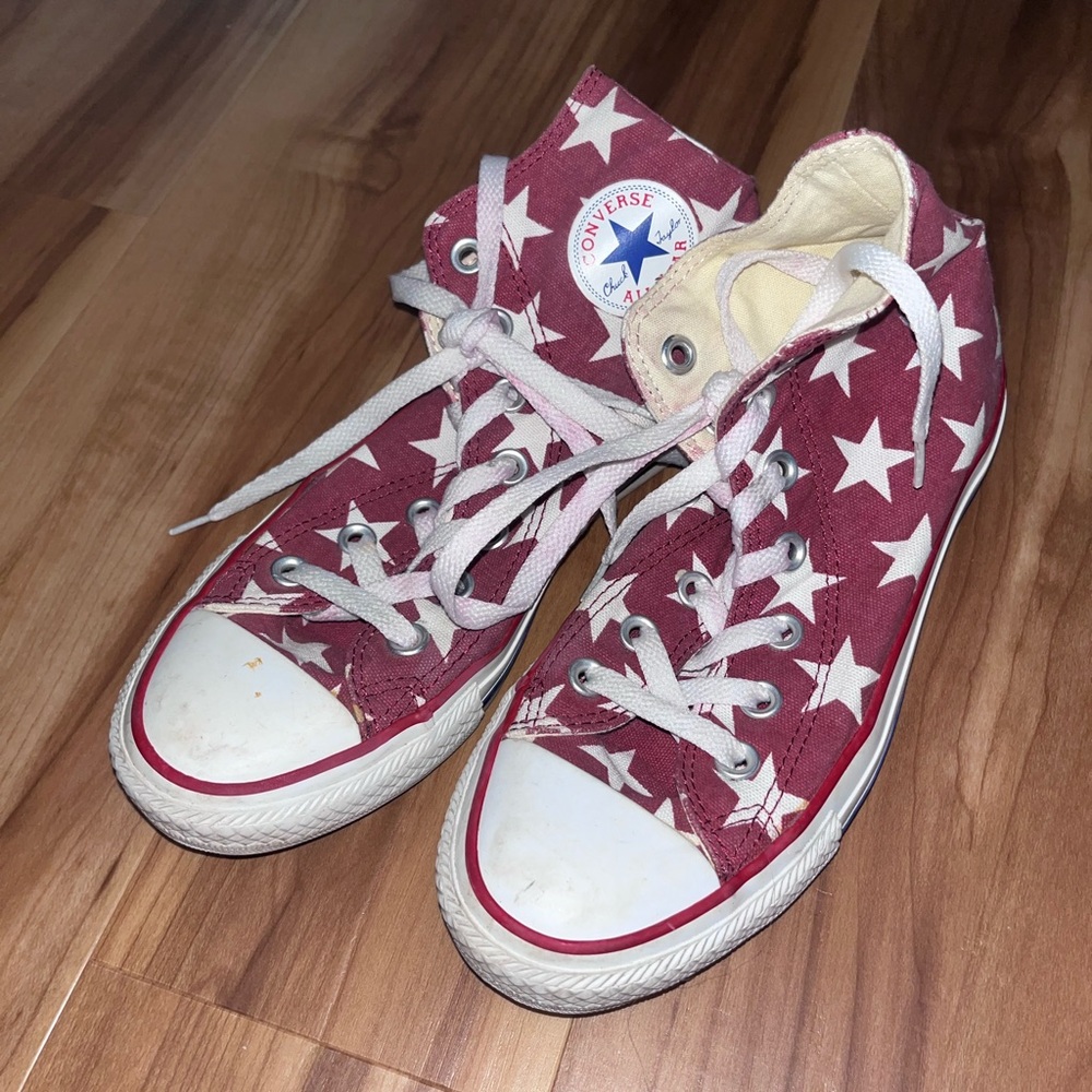 Patriotic stars high top converse unisex